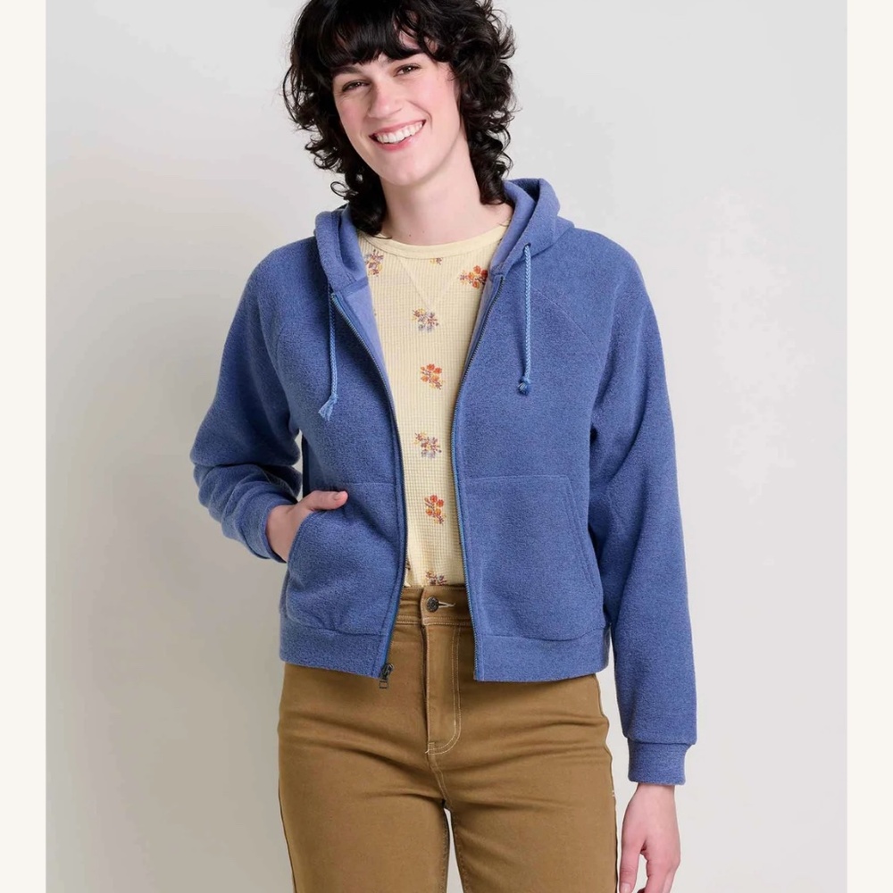 Toad & Co Women’s Whitney Terry Zip Hoodie Sz Small 4-6 color Jasper - Picture 6 of 8